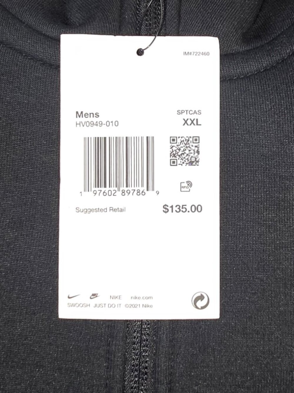 Nike Sportswear Tech Fleece Full Zip Jacket Hoodie Black HV0949-010 Men XL-2XL - Picture 7 of 16